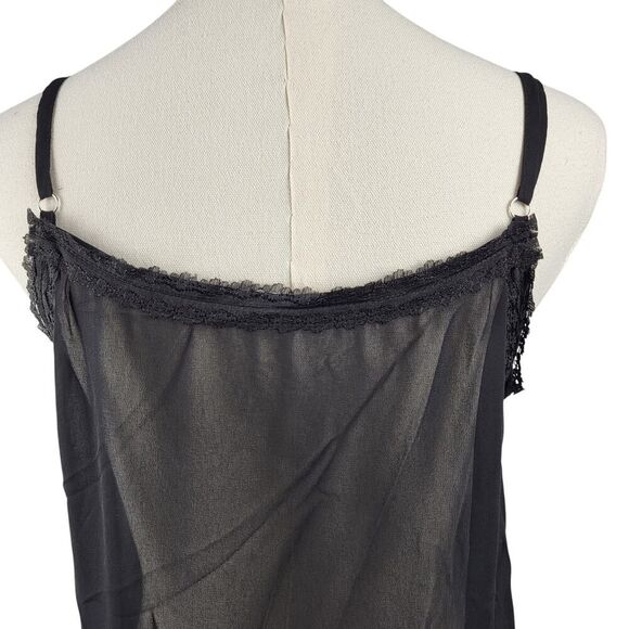 NEW POL Small Black Sheer Slip or Dress with Lace Trim & Adjustable Straps - Picture 8 of 8